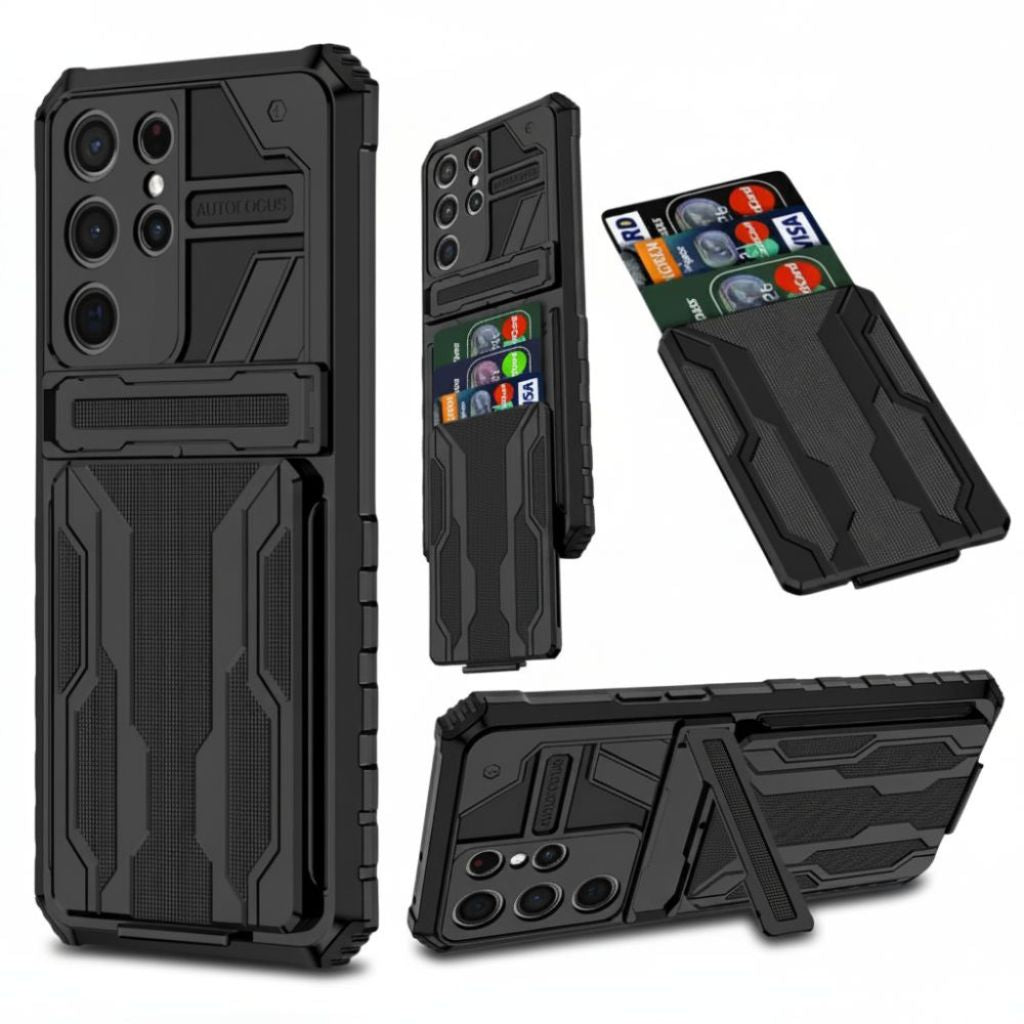 Shockproof Armor Case Plus Stand And Card Slot