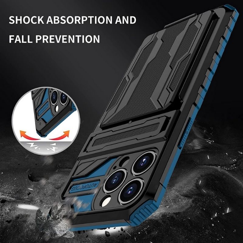 Shockproof Armor Case Plus Stand & Card Slot for Samsung and iPhone