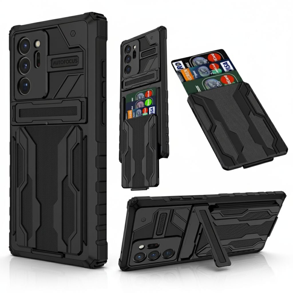 Shockproof Armor Case Plus Stand And Card Slot