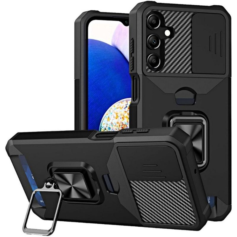 Shockproof Armor Case with Ring Stand, Camera Protection & Card Slot For Samsung and iPhone