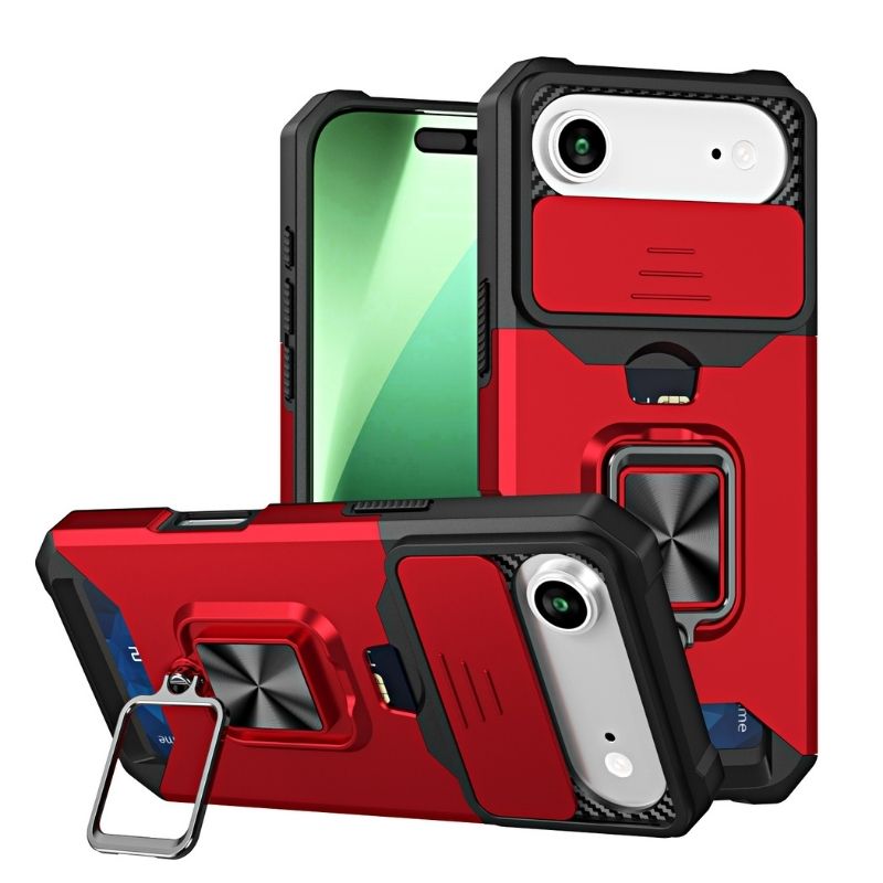 Shockproof Armor Case with Ring Stand, Camera Protection & Card Slot For Samsung and iPhone