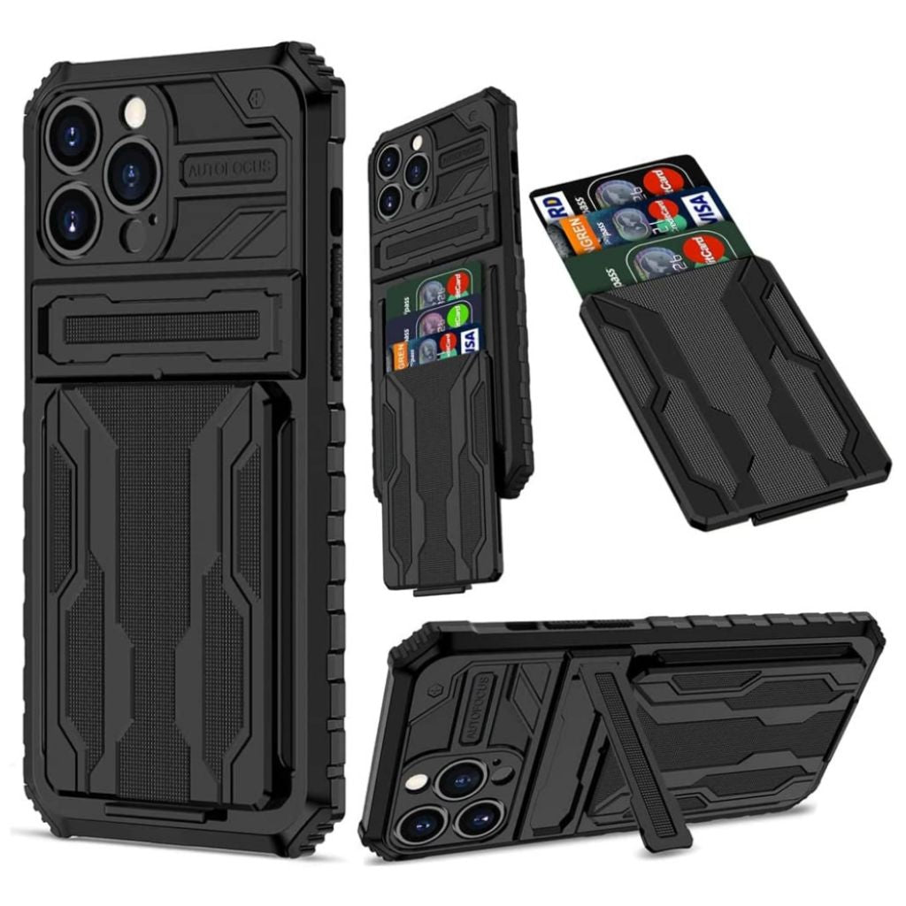 Shockproof Armor Case Plus Stand And Card Slot