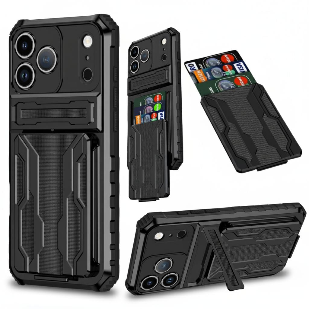 Shockproof Armor Case Plus Stand And Card Slot