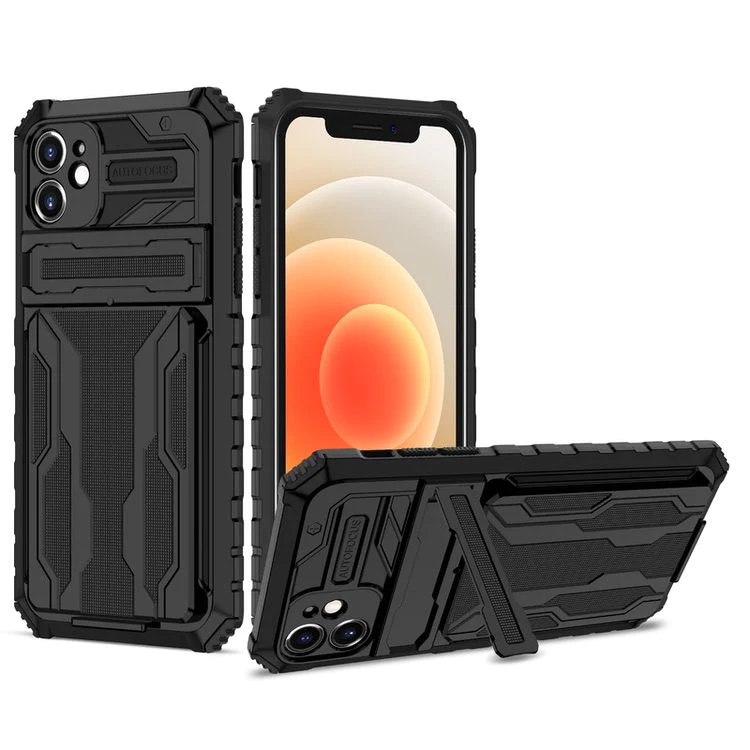 Shockproof Armor Case Plus Stand And Card Slot